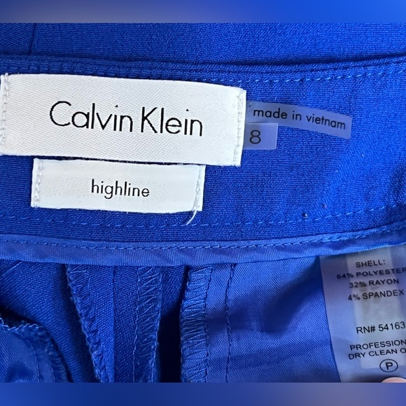 CALVIN KLEIN women Vibrant dress Blue Pants/size 8 - Picture 2 of 12